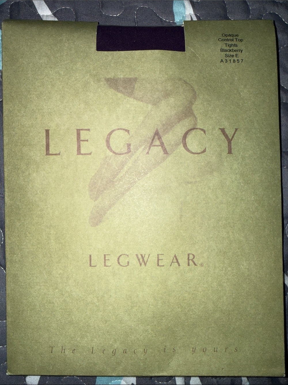 Legacy Legwear Opaque Control Top Tights in Blackberry  plus Size E